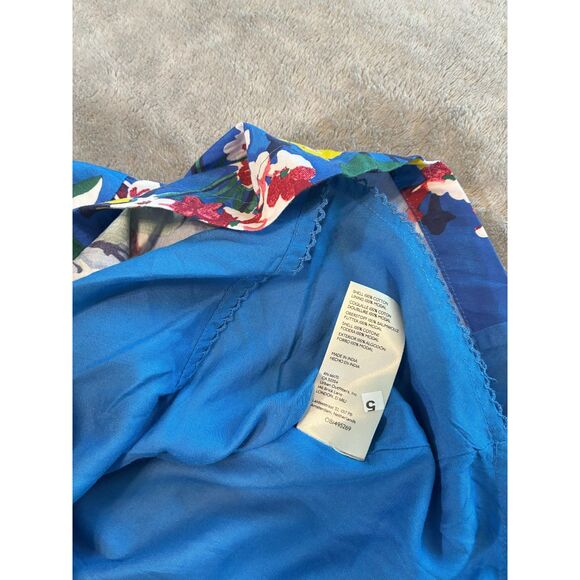 Anthropologie Emily Halterneck Mini Dress Tropical Keyhole Large - Picture 6 of 11
